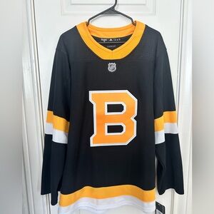 NEW Official Adidas Boston Bruins Retro Logo Jersey Mens 2XL 50 happy Gilmore